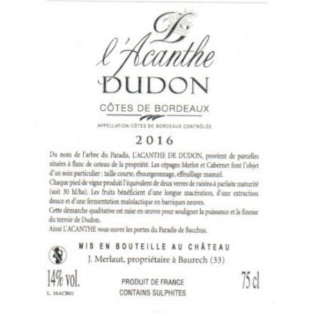 ACANTHE DE DUDON 2016