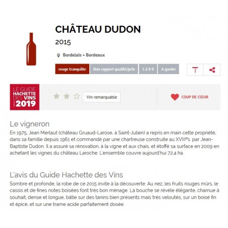 CH. DUDON Rouge