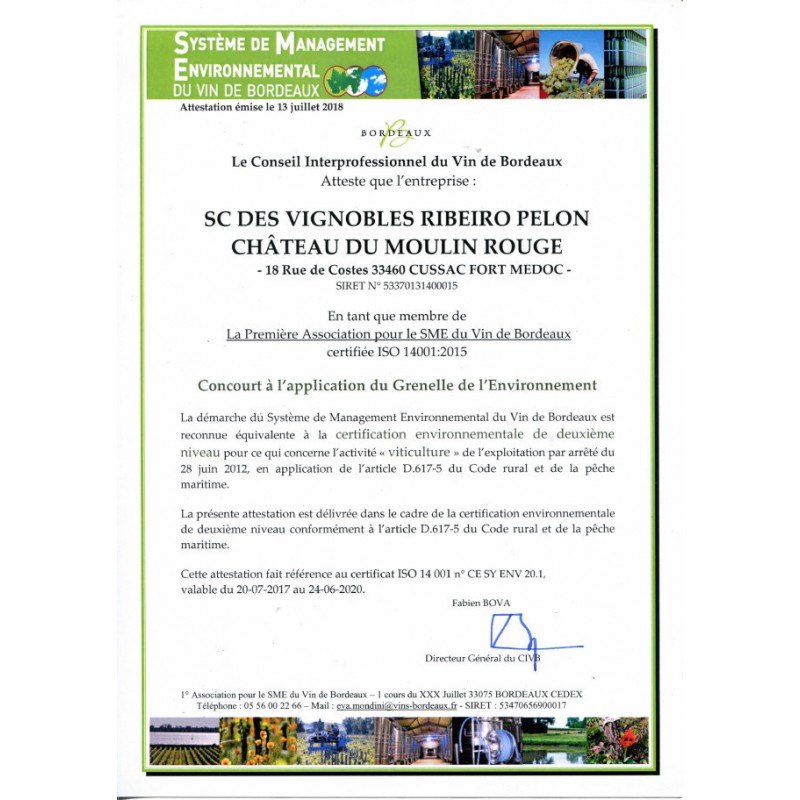 Château DU MOULIN ROUGE 2017