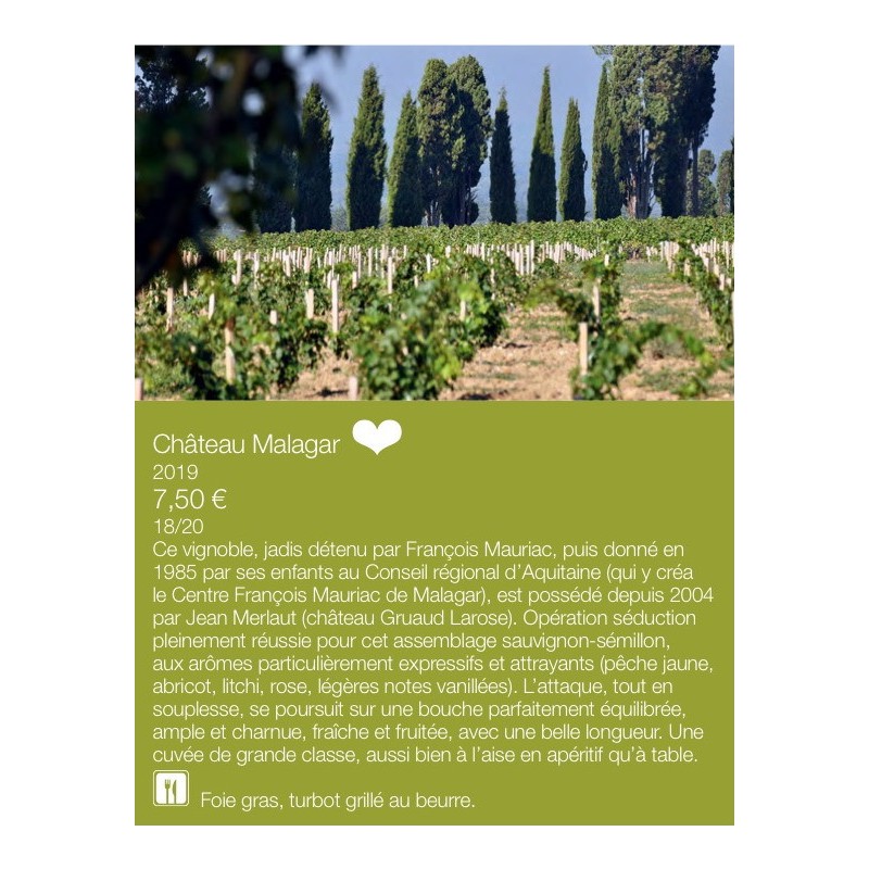 CH. MALAGAR Blanc 2019