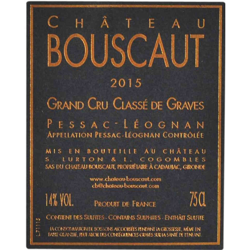 CH. BOUSCAUT Rouge 2015