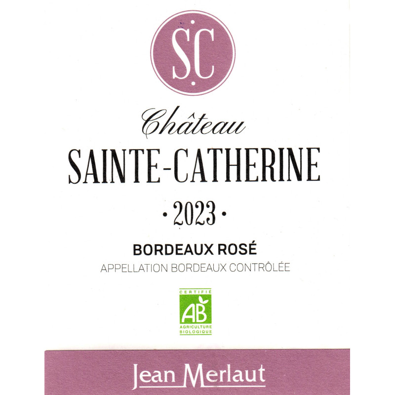 Château SAINTE CATHERINE Rosé Bio 2023