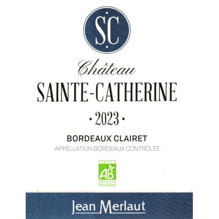 Château SAINTE CATHERINE Clairet BIO 2023