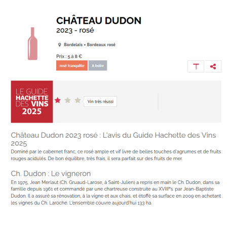 Château DUDON Rosé 2023