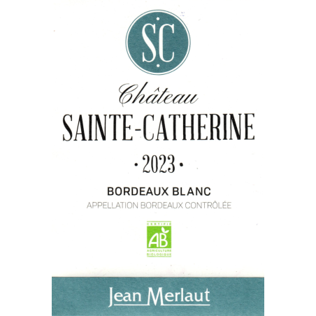 Château SAINTE CATHERINE Blanc 2023 Vin Bio