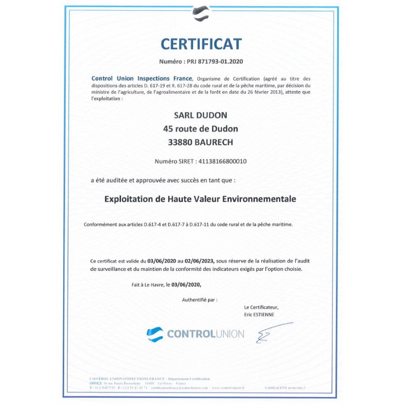 CH. DUDON Blanc 2024