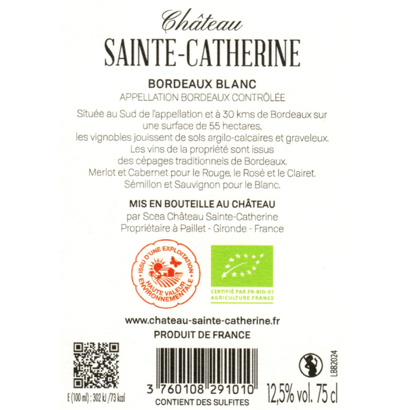 Château SAINTE CATHERINE Blanc 2024
