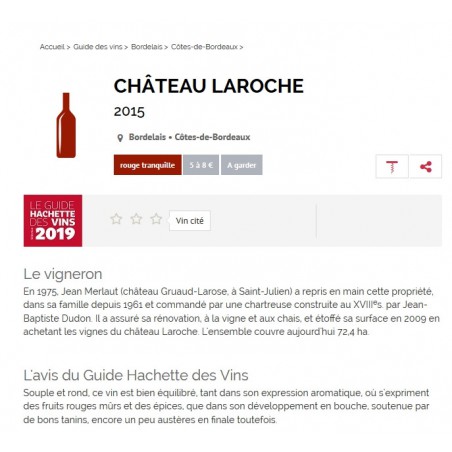 CH. LAROCHE 2015 CH. LAROCHE 2015