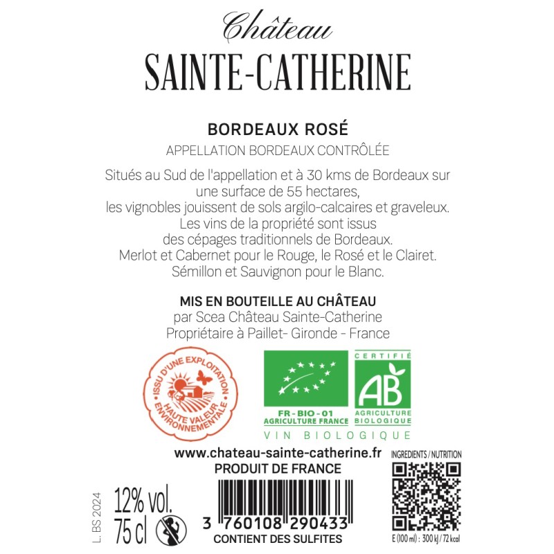 Château SAINTE CATHERINE Rosé 2024