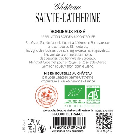 Château SAINTE CATHERINE Rosé 2024